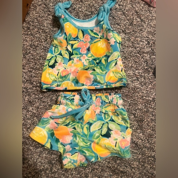 SweetHoney Other - SweetHoney Floral lemon Set 12M